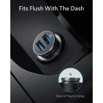 Anker PowerDrive 2 Alloy Metal Mini Car Charger – Black