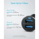 Anker PowerDrive 2 Alloy Metal Mini Car Charger – Black