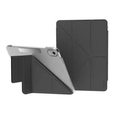 SwitchEasy Origami Nude Folding Folio clear hardback case with Pencil Holder For iPad 10th Gen - Black