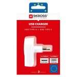 Skross USB charger with USB-C and USB Port