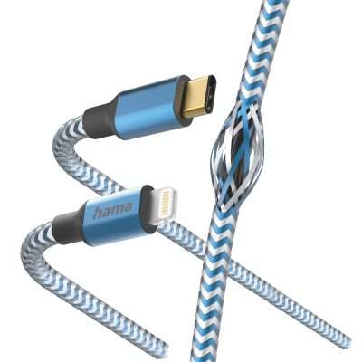 Hama USB-C  to Lightning Cable 1.5M Nylon – Blue