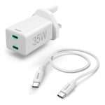 Hama Mini GAN Charger Kit UK 35W White