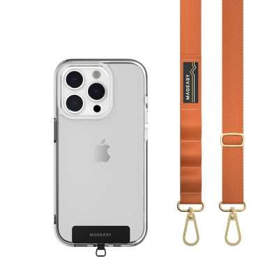 Mageasy Strap+Strap Card 20mm for Smartphone - Orange
