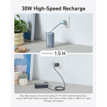 Anker Nano Power Bank 10,000mAh with Built-In Cable – White