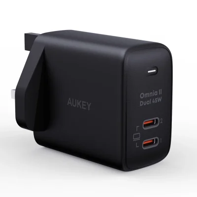 Aukey Omnia ll 45W 2 USB C Port PD Charger - PA-B4T