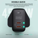 Aukey Omnia ll 45W 2 USB C Port PD Charger – PA-B4T