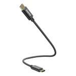 Hama USB-C to C 0.2M Nylon Cable Black 201604