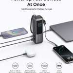 Anker Power Bank 25,000mAh 165W Built-in and Retractable Cables – Black