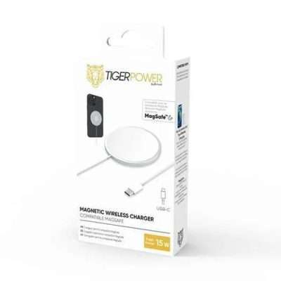 Tiger MagSafe Magnetic Wireless Charger - White