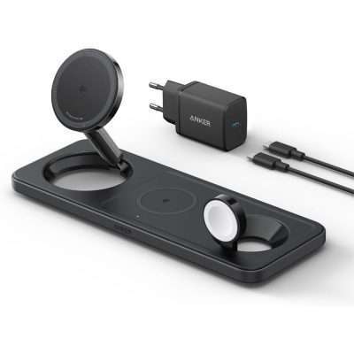 Anker 15W 3 in 1 MagGo Charging Station - Black