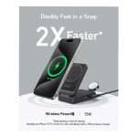 Anker 3 in 1 MagGo Wireless Charging Station – Black