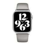 SwitchEasy Leather Apple Watch Band 45MM – Gray
