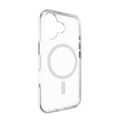 MagEasy iPhone 17 Clear Case With Metal Buttons - White Ring