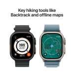 Apple Watch Ultra 3 Black Titanium Case with Blue Trail Loop – M|L