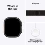 Apple Watch Ultra 3 Black Titanium Case with Blue Trail Loop – M|L