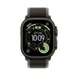 Apple Watch Ultra 3 Black Titanium Case with Charcoal Trail Loop – S/M