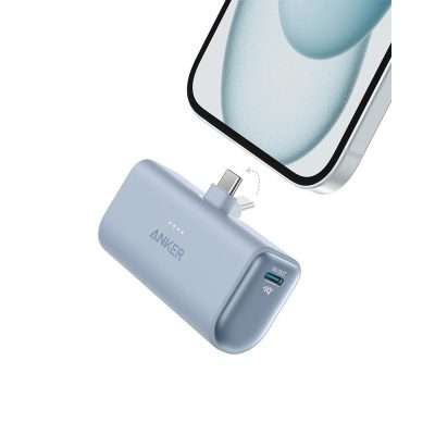 Anker Nano 5000mAh Power Bank 22.5W Built-In USB-C - Blue