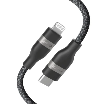 Anker USB C to Lightning Braided Cable 3ft - Black