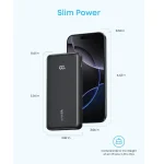 Anker Zolo Power Bank 20K, 22.5W, Built-In USB-C Cable – Black
