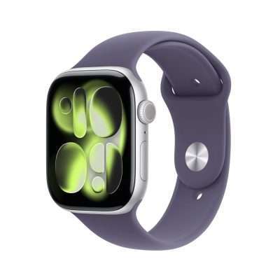 Apple Watch Series 11 GPS 46MM Silver Aluminum Case with Purple Fog - SB | S/M
