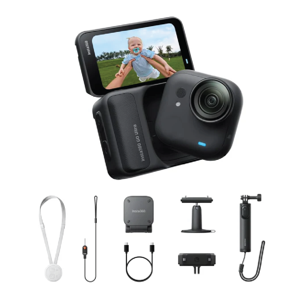 Insta360 GO Ultra Action Camera Bundle - Midnight Black