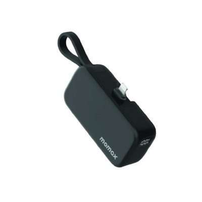Momax Power Mini 5000mAh 3-in-1 with Lightning Plug - Black