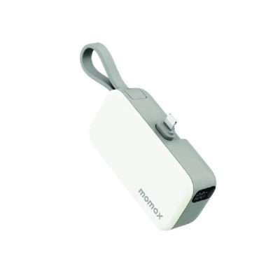 Momax Power Mini 5000mAh 3 in 1 with Lightning Plug - White