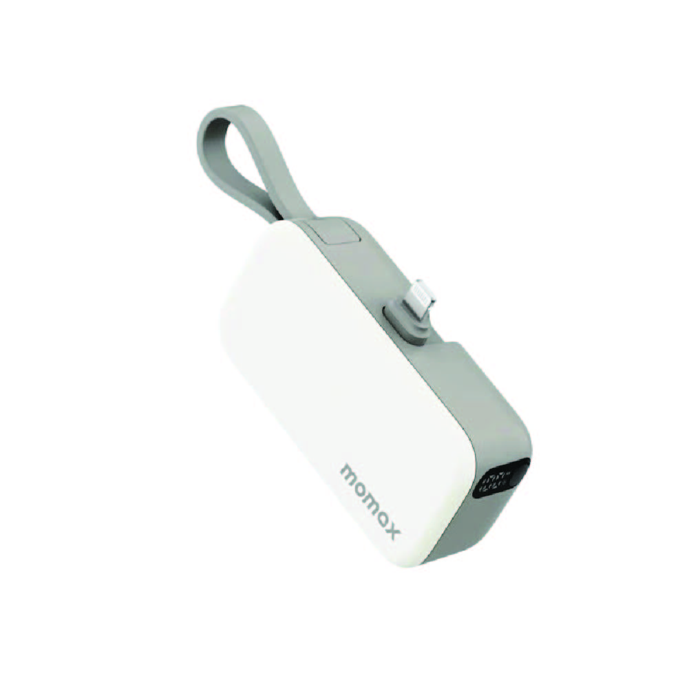 Momax Power Mini 5000mAh 3 in 1 with Lightning Plug - White