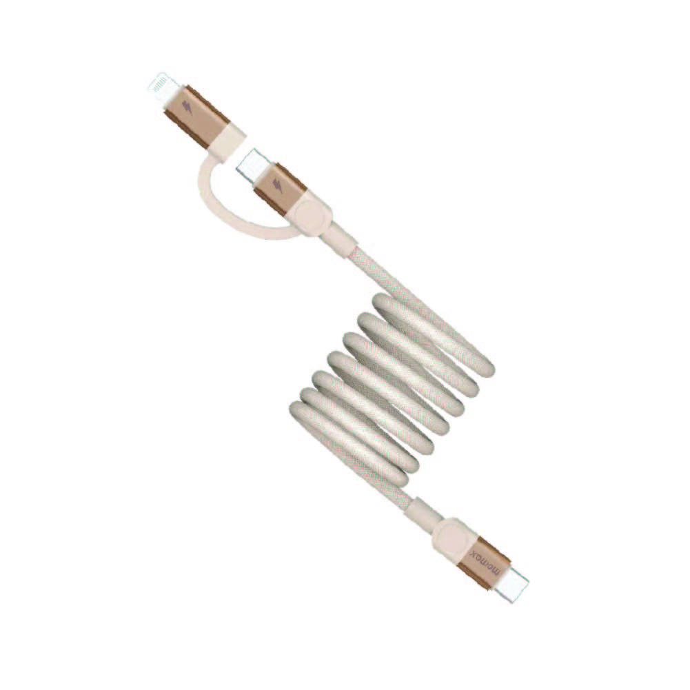 Momax USB-C to C & Lightning Cable 1M - Titanium
