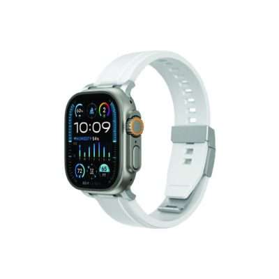 Amazingthing Titan Chrono Apple Watch Band 42MM to 49MM - White