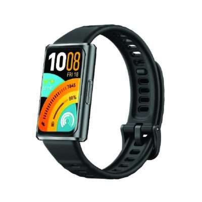 Huawei Band 11 Pro Matte Black Aluminum Case - Black Strap