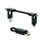 Rolling Square inCharge X 100W 6-in-1 Fast Cable – Black
