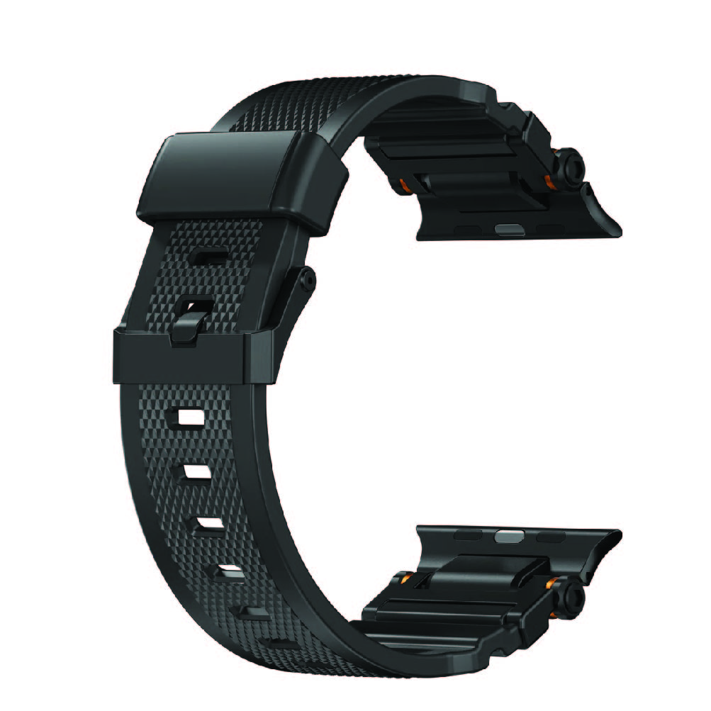 SwitchEasy Rugged Silicone Apple Watch Band 44MM to 49MM - Black