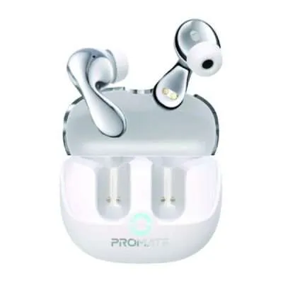PROMATE Hybrid ANC TWS Earbuds – 40H Playback – White
