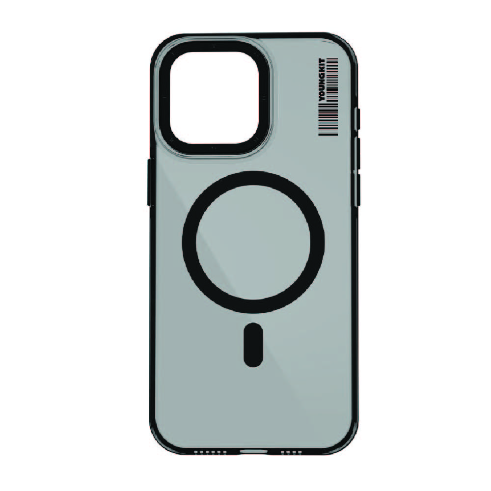 Youngkit iPhone 15 Pro Max Crystal Shield Magsafe Case - Black