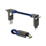 Rolling inCharge X 100W 6-in-1 Fast Cable – Blue