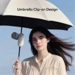 Momax 1GO CLAMP Compact Foldable Umbrella-Clip Mini Fan – White