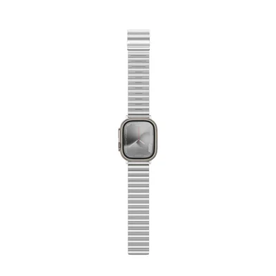 Amazingthing Metal Band for Apple Watch 42 to 49MM - Silver