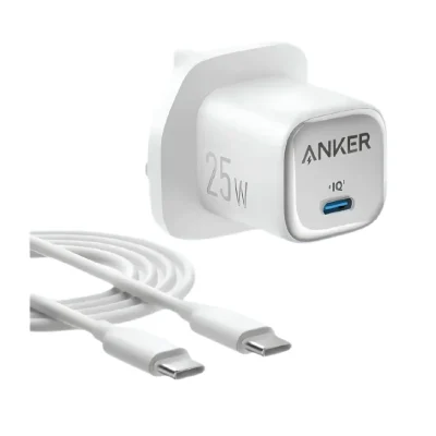 Anker Charger 25W With USB-C Cable - White