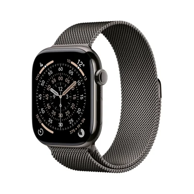 Apple Watch Series 11 GPS + Cellular 46MM Slate Titanium Case with Slate Milanese Loop M/L