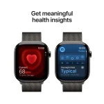 Apple Watch Series 11 GPS + Cellular 46MM Slate Titanium Case with Slate Milanese Loop M/L