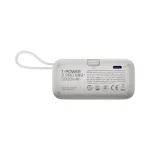 Momax X Pro Mini+ 5000mAh & Built-in C with AW Charger – White