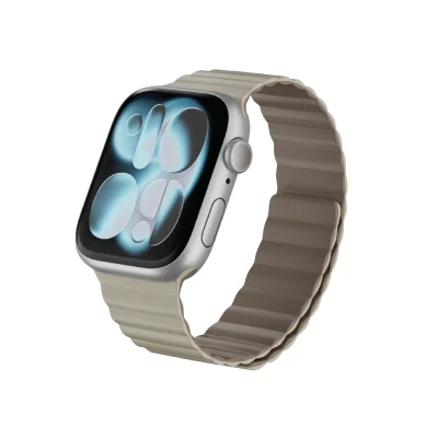 MAGEASY Reversible Silicone Magnetic Apple Watch Band 44/49mm – Starlight