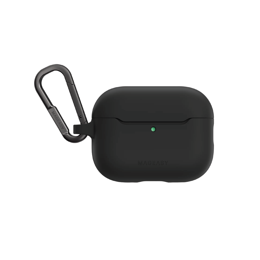 MAGEASY Skin AirPods Case for AirPods 4 – Black