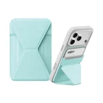 MOFT Snap-On iPhone Stand & Wallet – Aqua