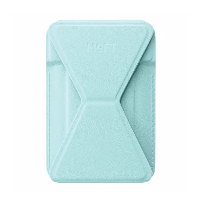 MOFT Snap-On iPhone Stand & Wallet – Aqua