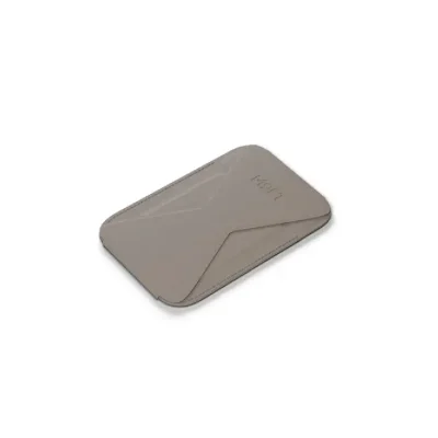 MOFT Snap-On iPhone Stand & Wallet – Clear Gray