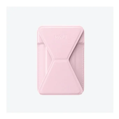 MOFT Snap-On iPhone Stand & Wallet – Light Pink