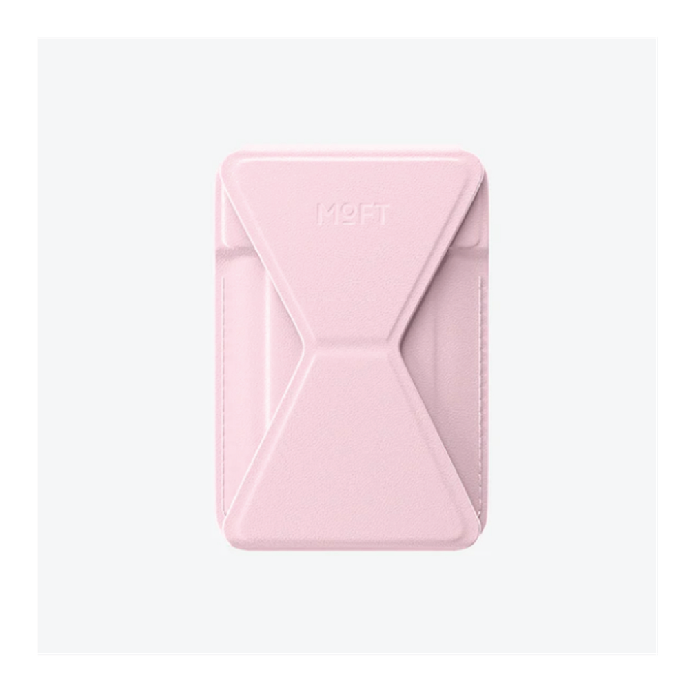 MOFT Snap-On iPhone Stand & Wallet – Light Pink