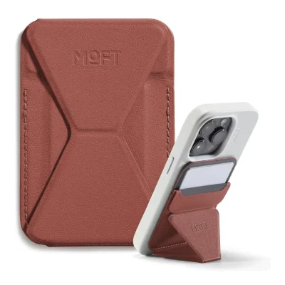 MOFT TRACKABLE WALLET STAND CHERRY LAQUER MOVAS